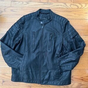 Marc Anthony Black Lightweight Leather Jacket